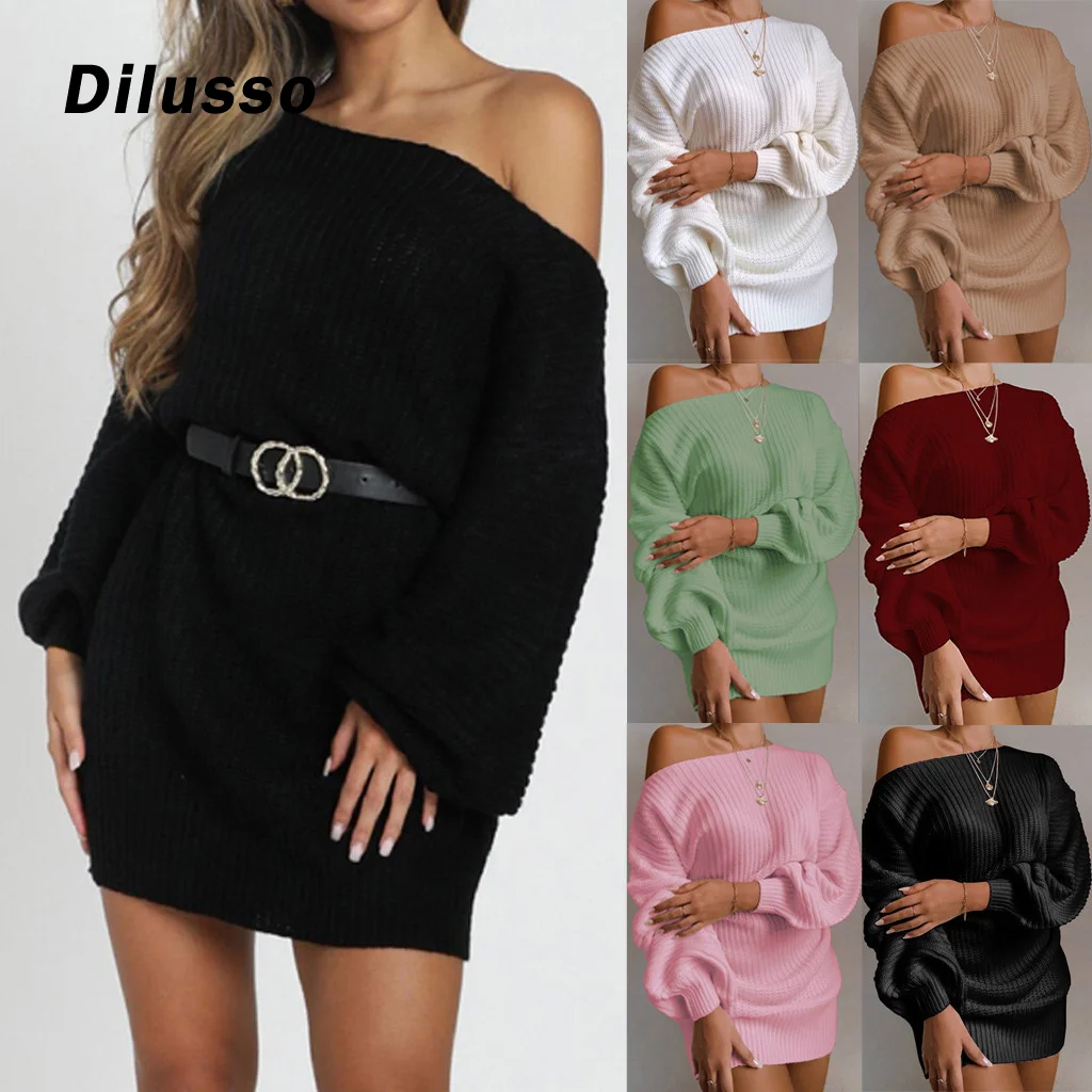 Модное женское сексуальное однотонное платье с длинным рукавом открытыми