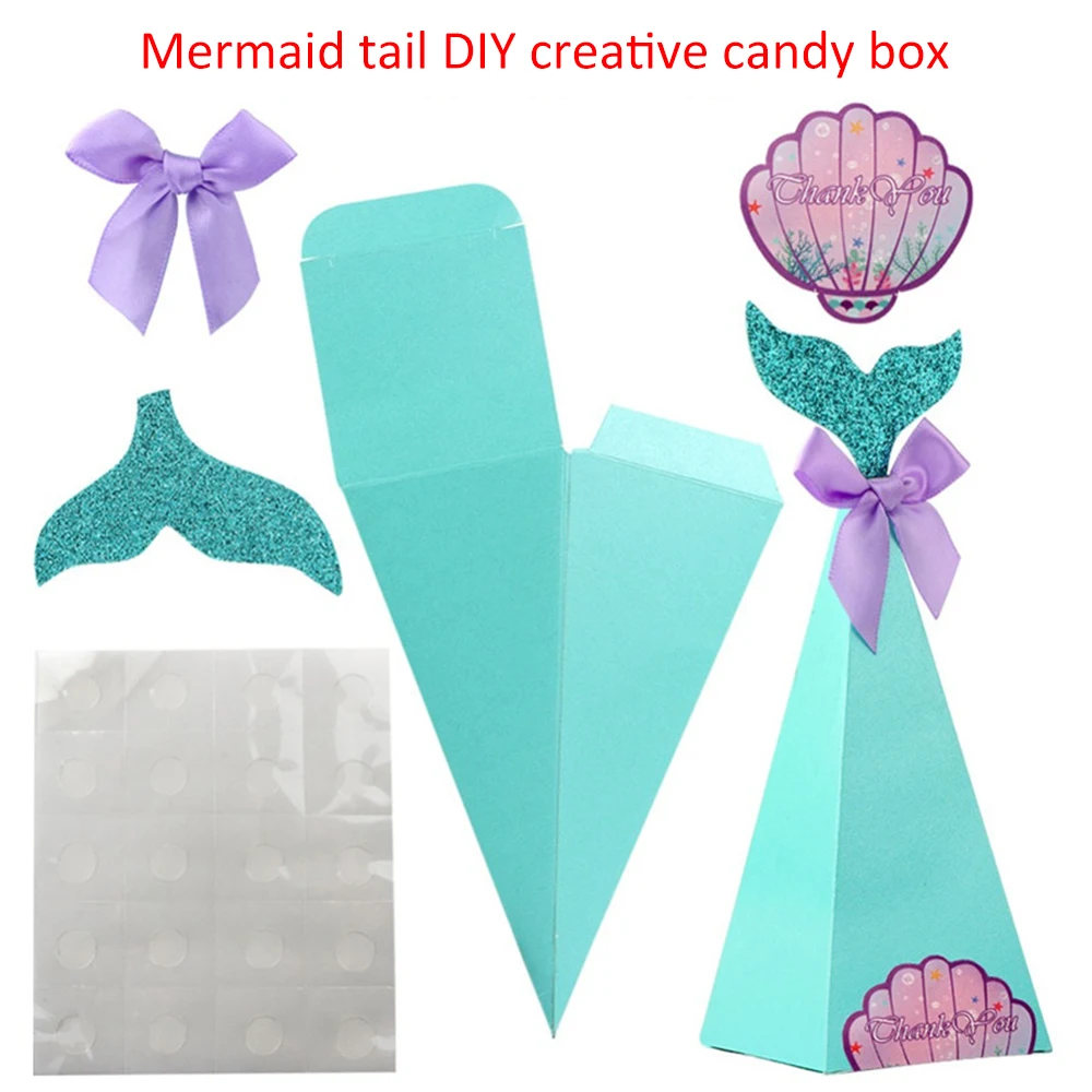 20 штук коробка с изображением русалки украшения для дня рождения поделки