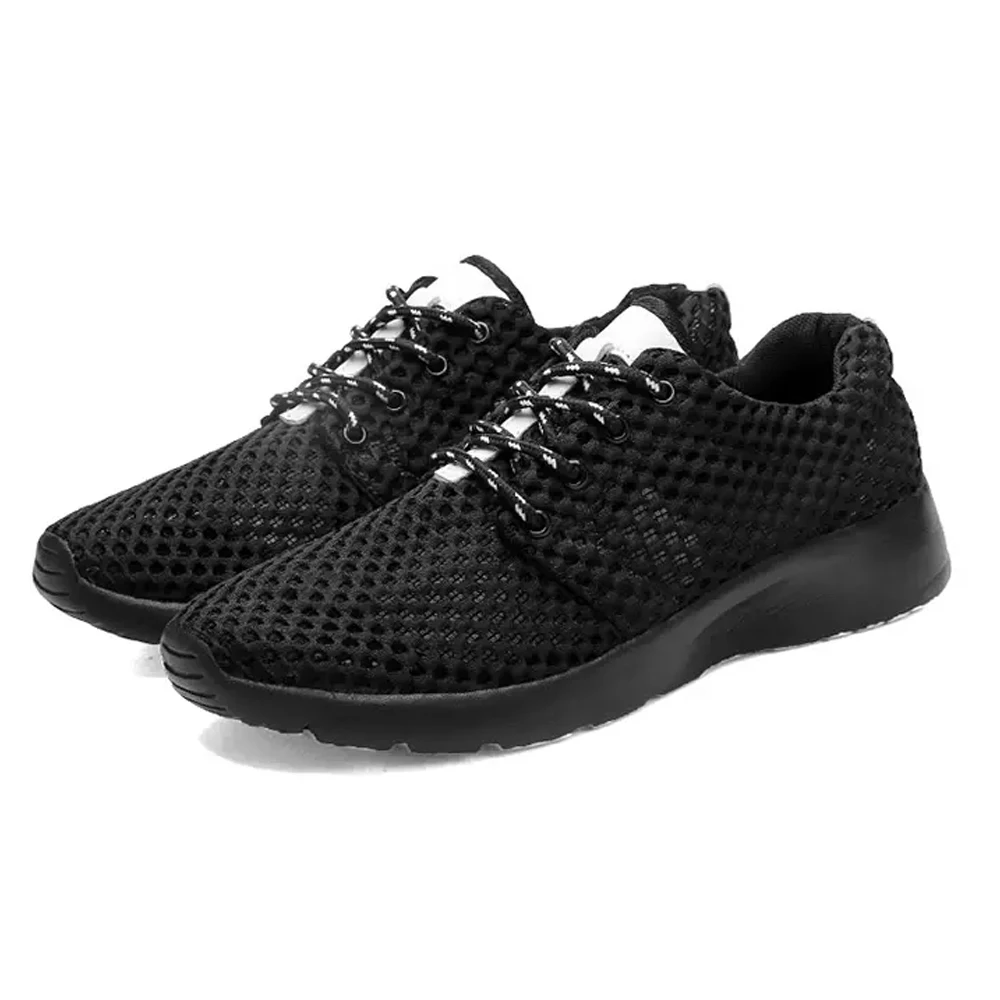 

Casual men's shoes black and white mesh upper sneakers Breathable and light-permeable ultra-lightweight sports shoes, large size
