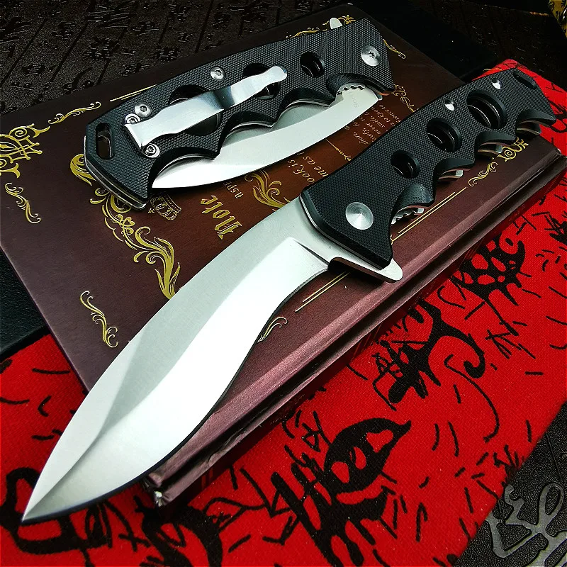 Черный классический складной нож PEGASI 9CR18MOV из стали ABS портативный