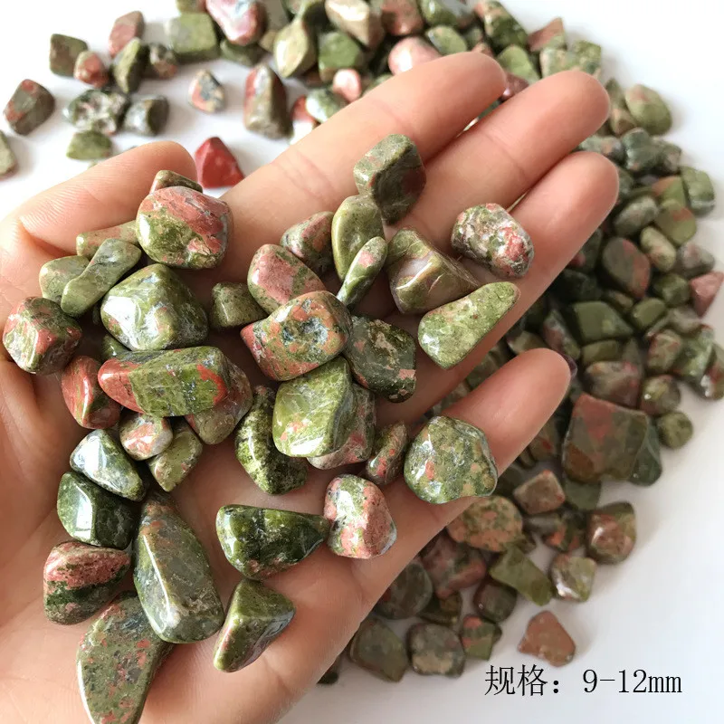 

100g 5-7mm Natural Quartz Crystal Flower Green Stone Rocks Chips Stone Healing Stone Fish Tank Flower Pot Decor T210