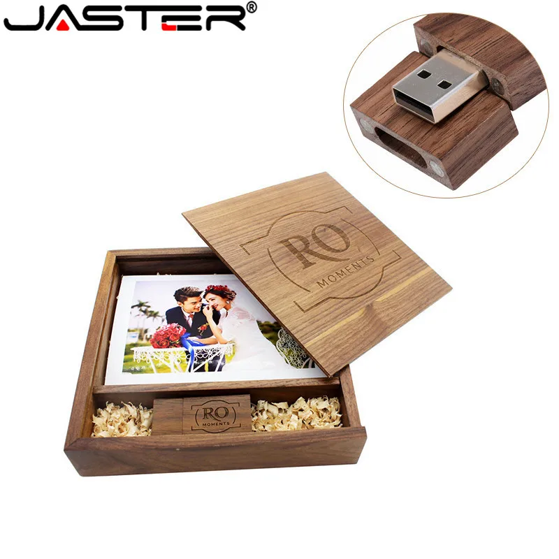 JASTER деревянный фотоальбом Большой овальный usb + коробка флэш накопитель U диск