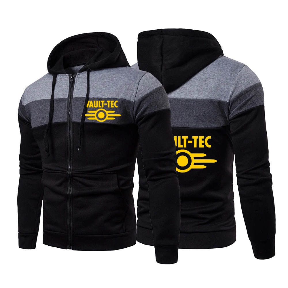 Мужской свитшот с капюшоном и длинным рукавом на молнии |