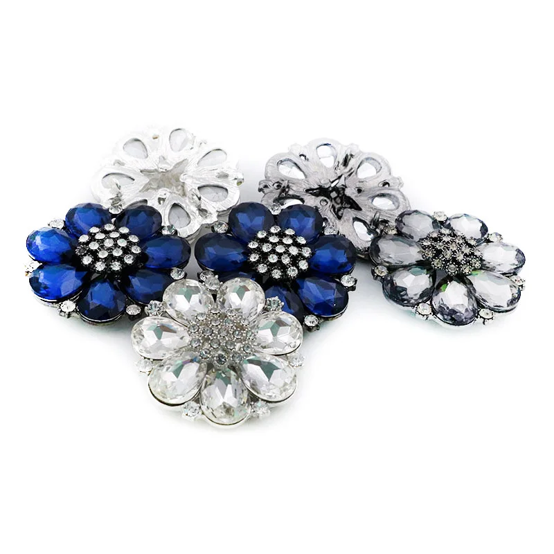 Meetee 2pcs 35/38/46mm Rhinestone Buckle Fur Decor Buttons DIY Metal Coat Handmade Craft Sewing Accessories BD402 | Дом и сад