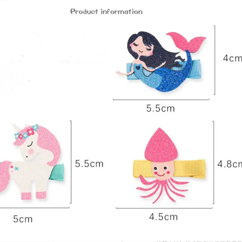 

1pcs New Cute Cartoonanimal Non-slip Fabric Hairpin Children Cartoon Hairpin Children Headwear