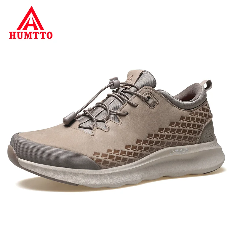 HUMTTO Light Casual Sneakers for Men Running Shoes Cushion Black Outdoor Sport Leather Male Luxury Designer Trainers Mens Shoes