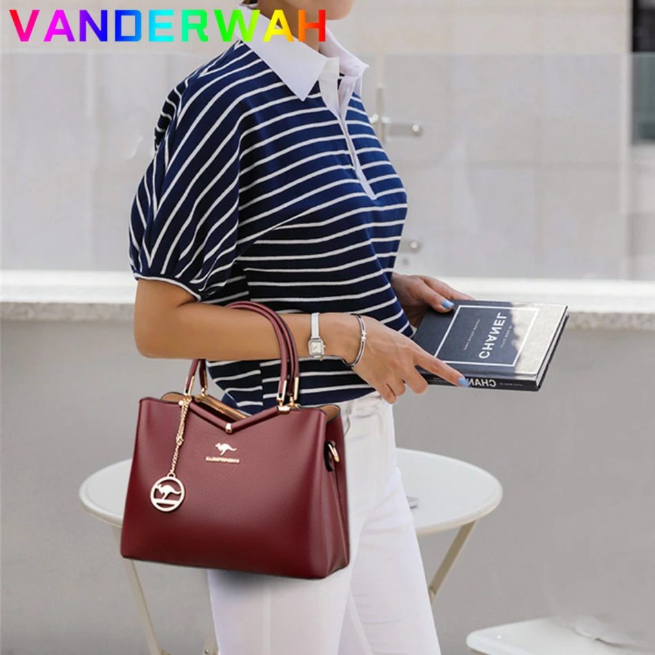 Элегантные женские сумки высококачественные кожаные Наплечные через плечо для