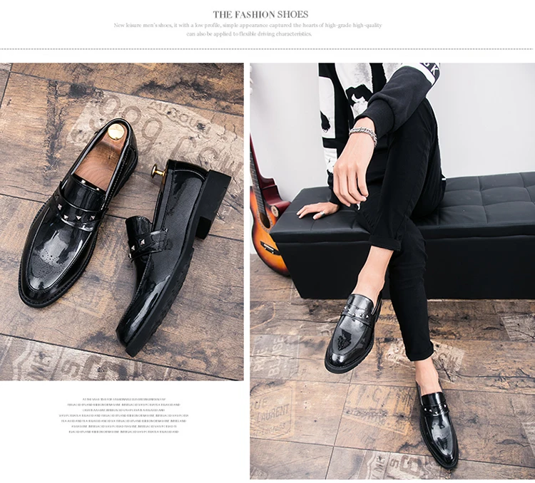 Thick Bottom Mens Dress Shoes Men Bring Brand Wedding Shoes Luxury Italian Casual Office Formal Loafers Boats Leather Shoes Men