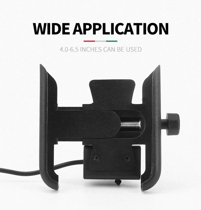 YPAY алюминиевый держатель для телефона мотоцикла с USB зарядным устройством регулируемое зеркало для руля мотоцикла велосипеда 4-6,5 дюймов крепление для мобильного телефона