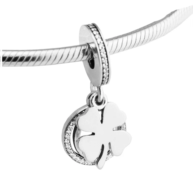 Повезло четырехлистник подвеска Клевер Браслеты с подвесками соответственные