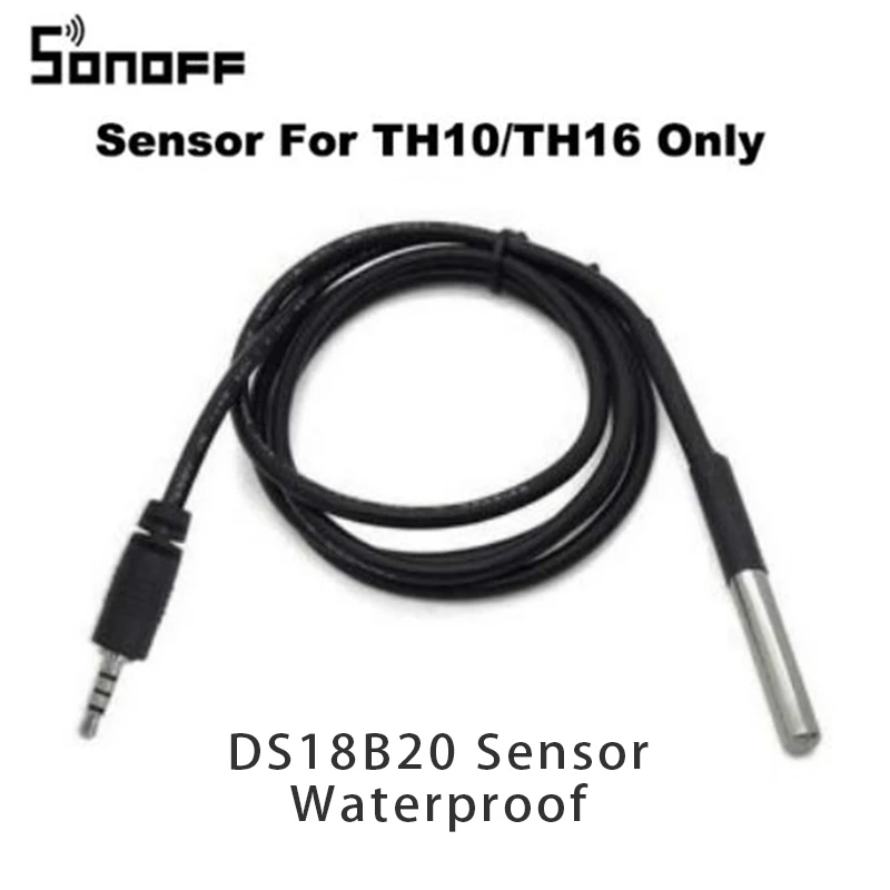 DS18B20 Sensor ITEAD Sonoff TH10/16 wifi переключатель SI7021 DS18B20 датчик температуры и влажности wifi Пульт дистанционного управления для Модуль Автоматизации умного дома - Комплект: DS18B20 Sensor