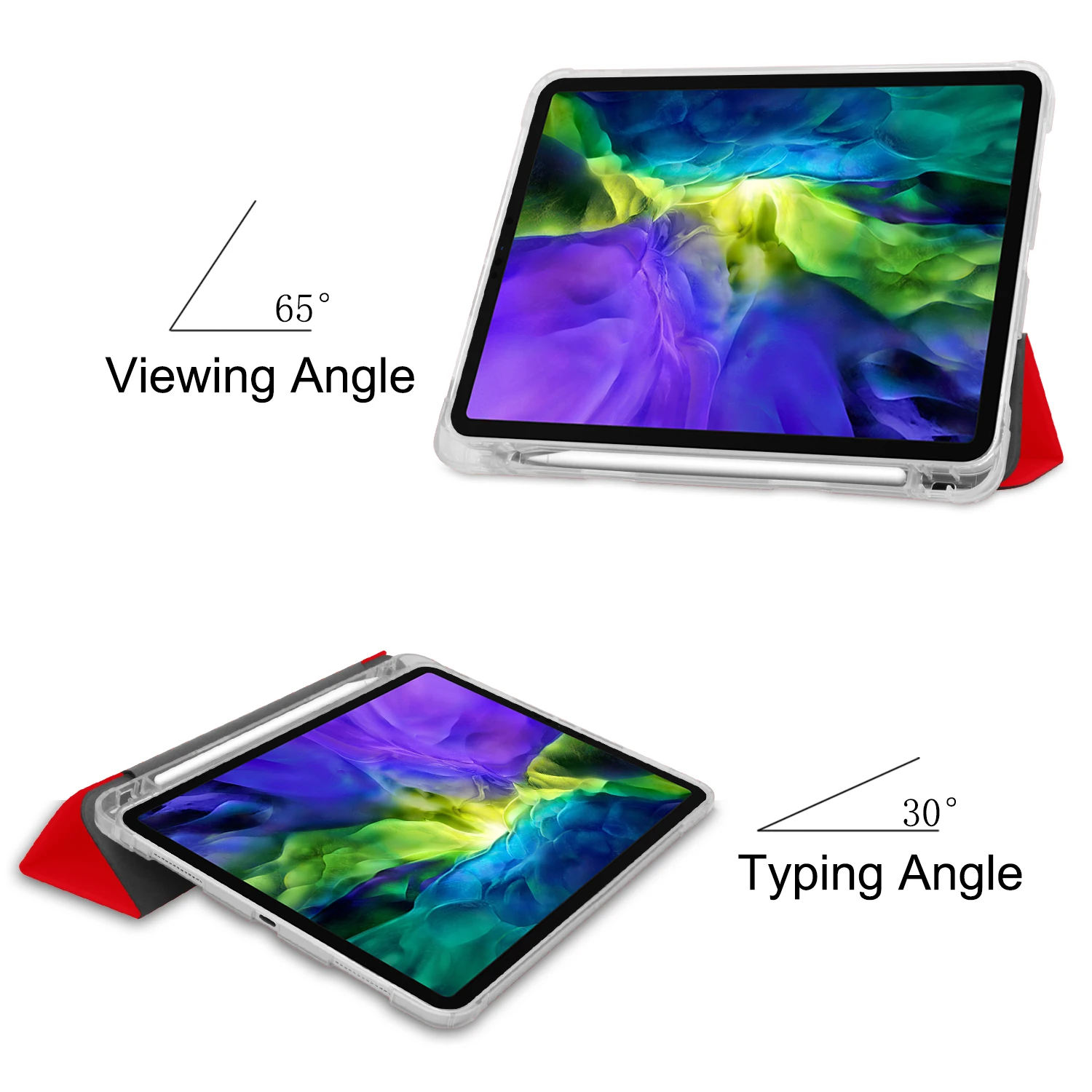 Для iPad Pro 11 2020 ударопрочный чехол из искусственной кожи + Мягкий силиконовый