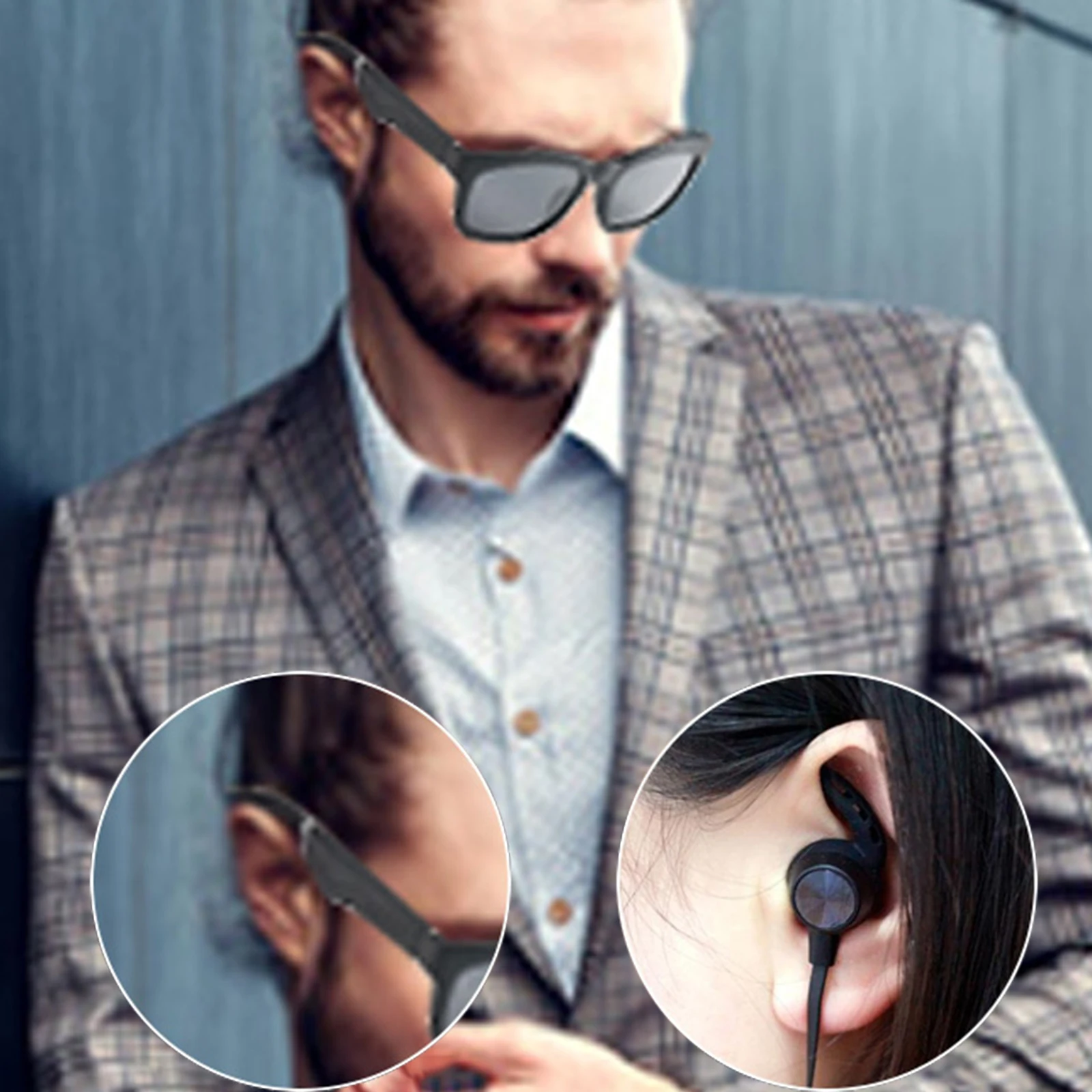 

BT5.0 Bluetooth 5.0 Smart Wireless Headphone Open Sunglasses Earphone Waterproof 3-5 Hours Smart Wireless Stereo Sunglasses