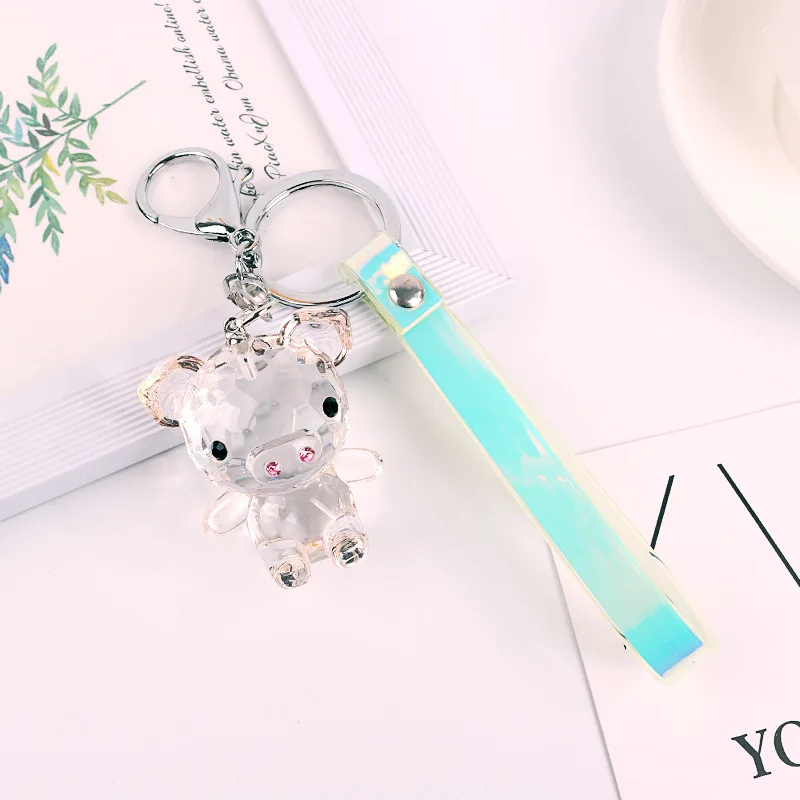 Модные ювелирные изделия милый брелок Цвет с украшением в виде кристаллов на
