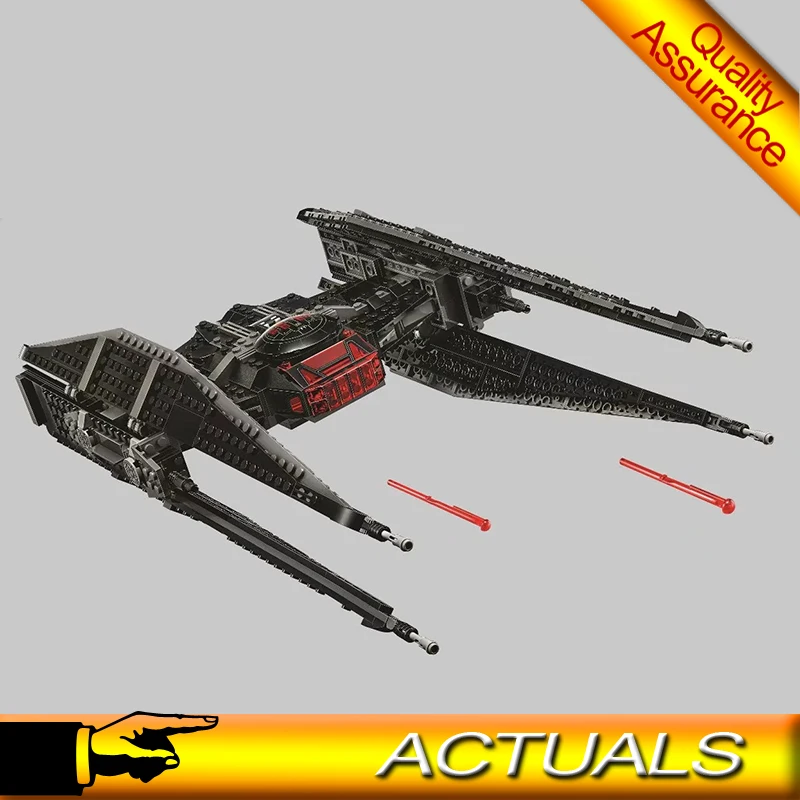 

10907 Star Plan Blocks Kylo Ren's TIE Fighter Building Blocks with Figures Compatible 75179 DIY Bricks Toys Christmas Gift