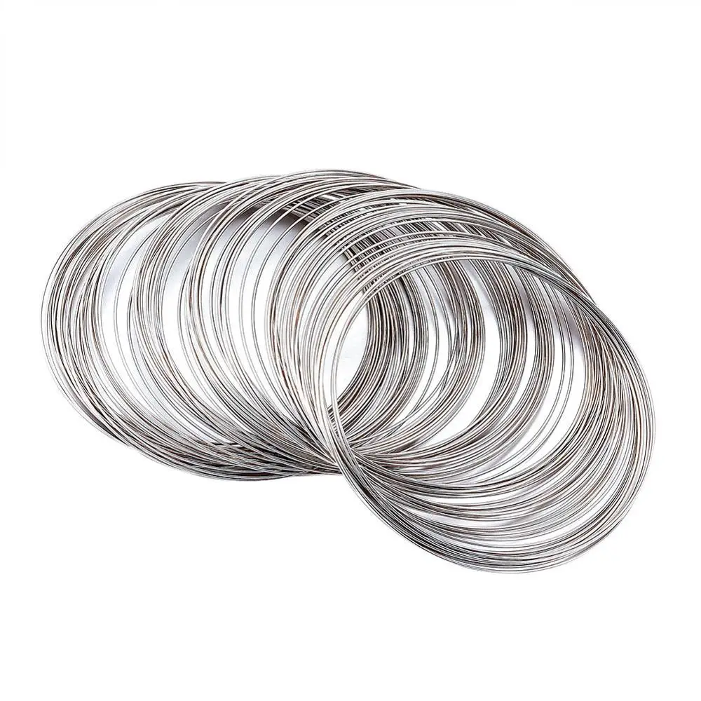 

100circles/set 0.5mm Memory Wire Metal Steel Wire for Bracelets Making DIY Jewelry Findings Platinum Color