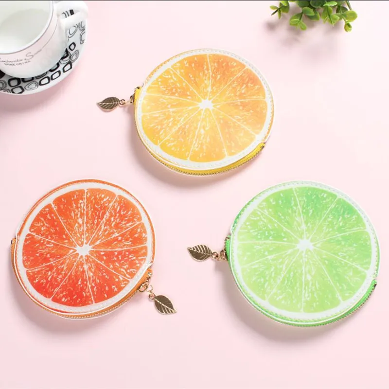 

High Quality Cute Coin Purse Kids Small Walle Small Fresh Casual Fruit Pattern Simulation Change Purse Children Gifts