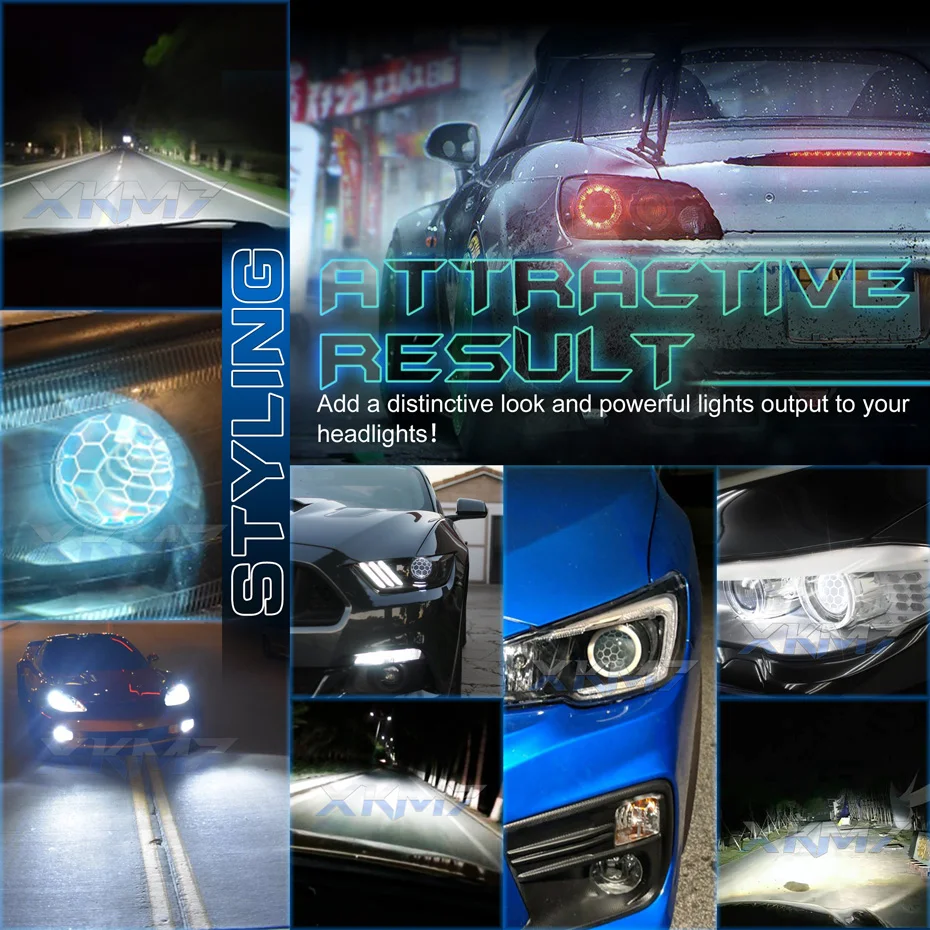 2 8 дюймовые Автомобильные светодиодные лампы Bi для фар сотовые Проекционные