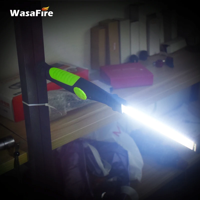 Магнитный светодиодный фонарик WasaFire перезаряжаемый через USB с COB матрицей