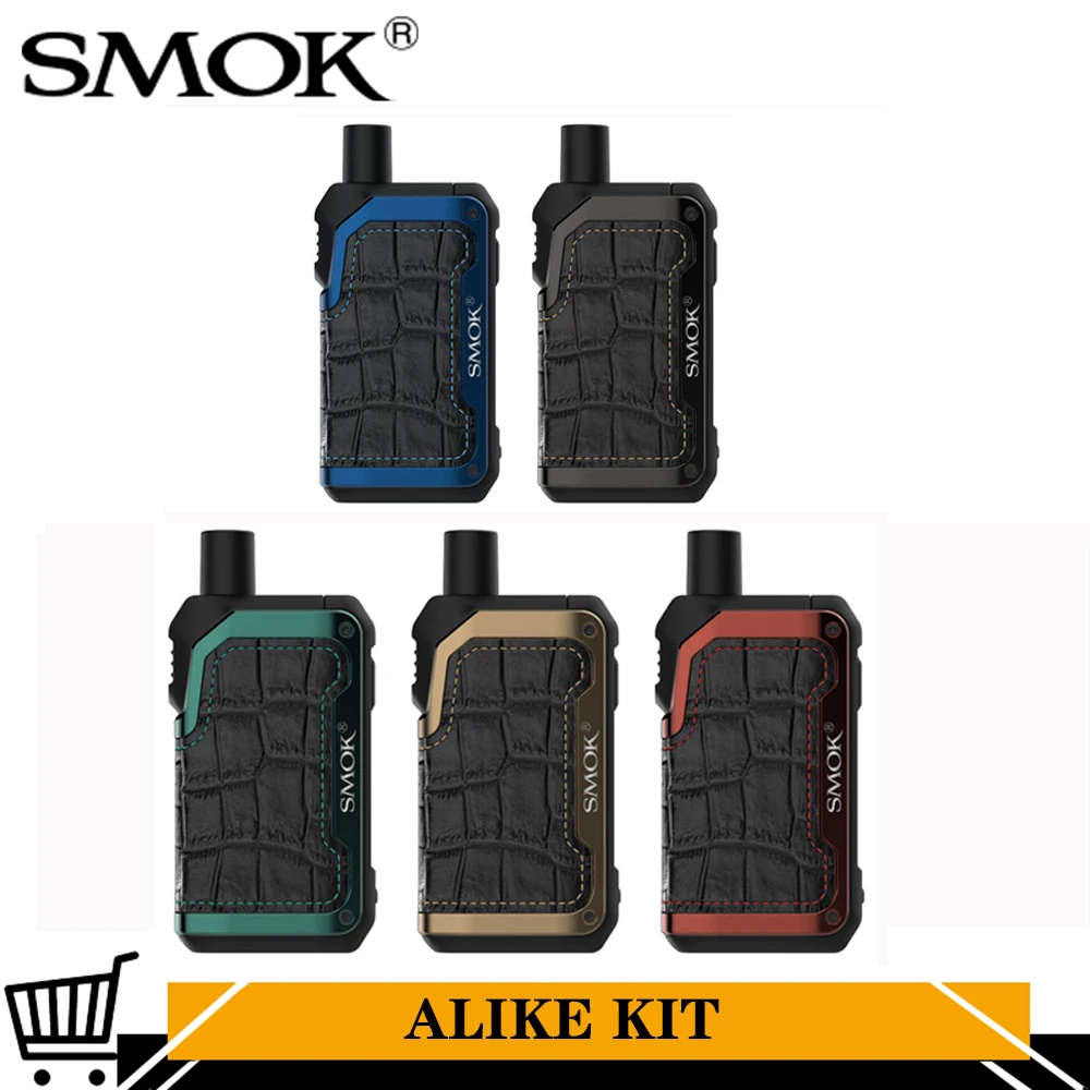 Оригинальный набор SMOK ALIKE Pod KIT Vape 1600 мАч 40 Вт 5 мл Catridge RPM Mesh 0.4ohm & DC 0.8ohm катушки MTL
