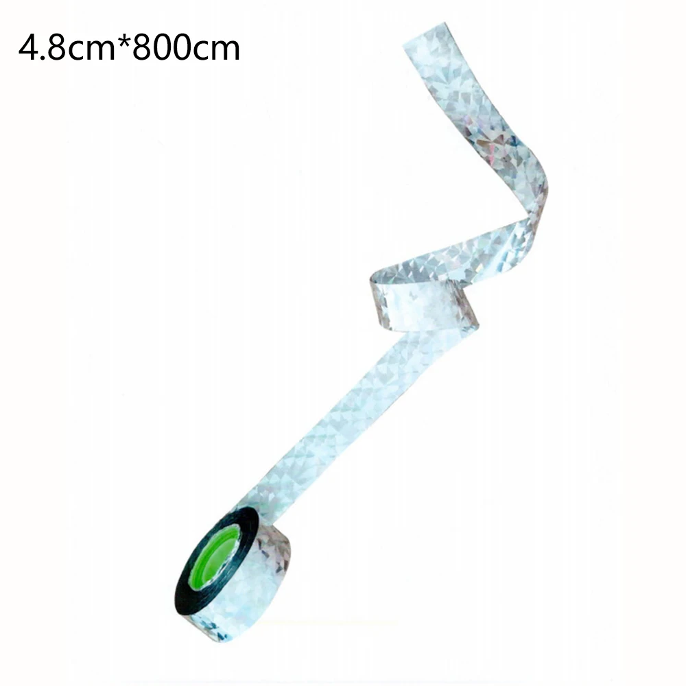 

Bird Repeller Multi-Size Flashing Reflective Intimidation Tape Double-Sided Repeller Ribbon For Drive Pigeons Crow Bird