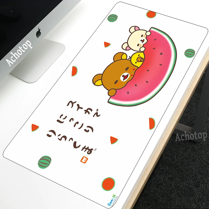 

80x30cm XXL Large Gaming Mouse Pad Computer Gamer Keyboard Mouse Mat Rilakkuma Desk Mousepad for PC Desk Pad Mousepad Gamer Cute