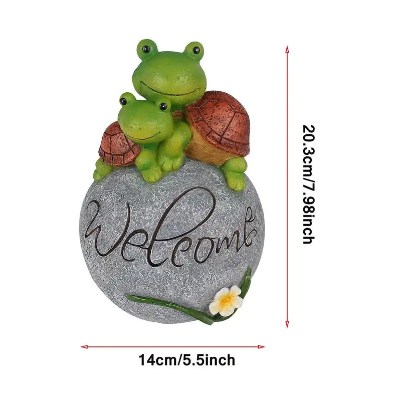 5 дюймов садовая статуя черепахи орнамент Добро пожаловать на скале для улицы или