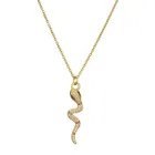 Ожерелье в виде змеи с красным глазом для женщин и девочек, инкрустированное фианитом AAA + CZ, модное женское ожерелье, ювелирные изделия для вечеринок, подарок