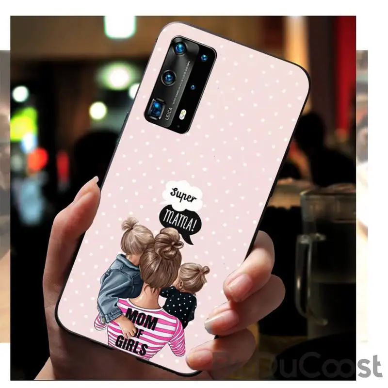 

Fashion baby mom dad son daughter Phone Case for huawei P40 pro lite P8 P9 P10 P20 P30 psmart 2019 2017 2018