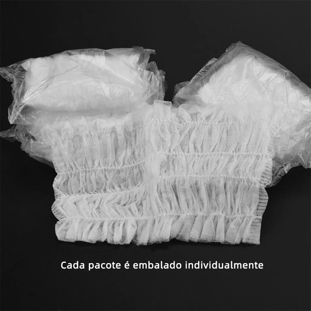 100 одноразовых повязок для волос эластичное не Тканое оголовье салона ванной