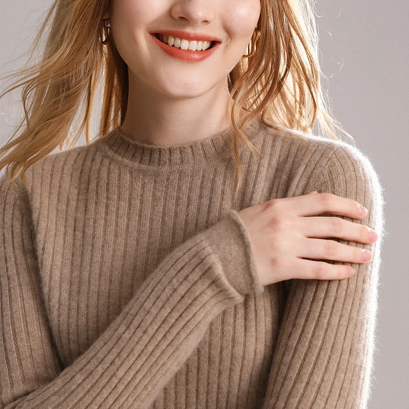 Новая женская рубашка с круглым вырезом на осень и зиму 2020-это 100% чистый кашемир |