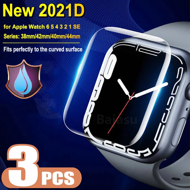 

Screen Protector Clear Full Protective Film for Apple Watch 7 6 5 4 SE 45MM 44MM 41MM 40MM Non Glass for iWatch 3 2 1 38MM 42MM
