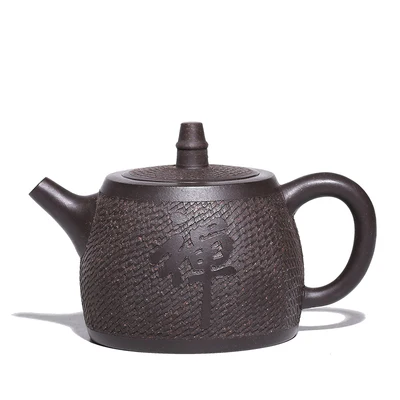Чайный горшок из исинской стали черный золотой песок имитация железа в японском