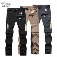 trvlwego mens camping hiking pants trekking high stretch summer thin waterproof quick dry uv proof outdoor travel trousers