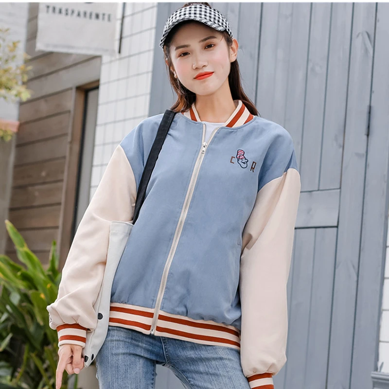 

2020 Autumn New Clothes For Women Patchwork Cotton Jacket Plus Size Women's Baseball Jacket Windbreaker Bomber Women's Coats