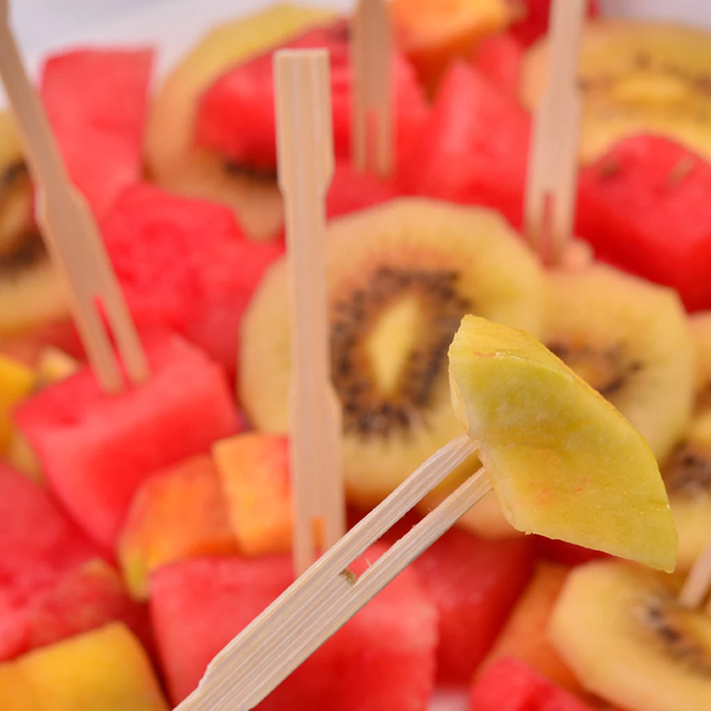 100 шт. бамбуковые вилки для пикника фруктов салатов | Дом и сад