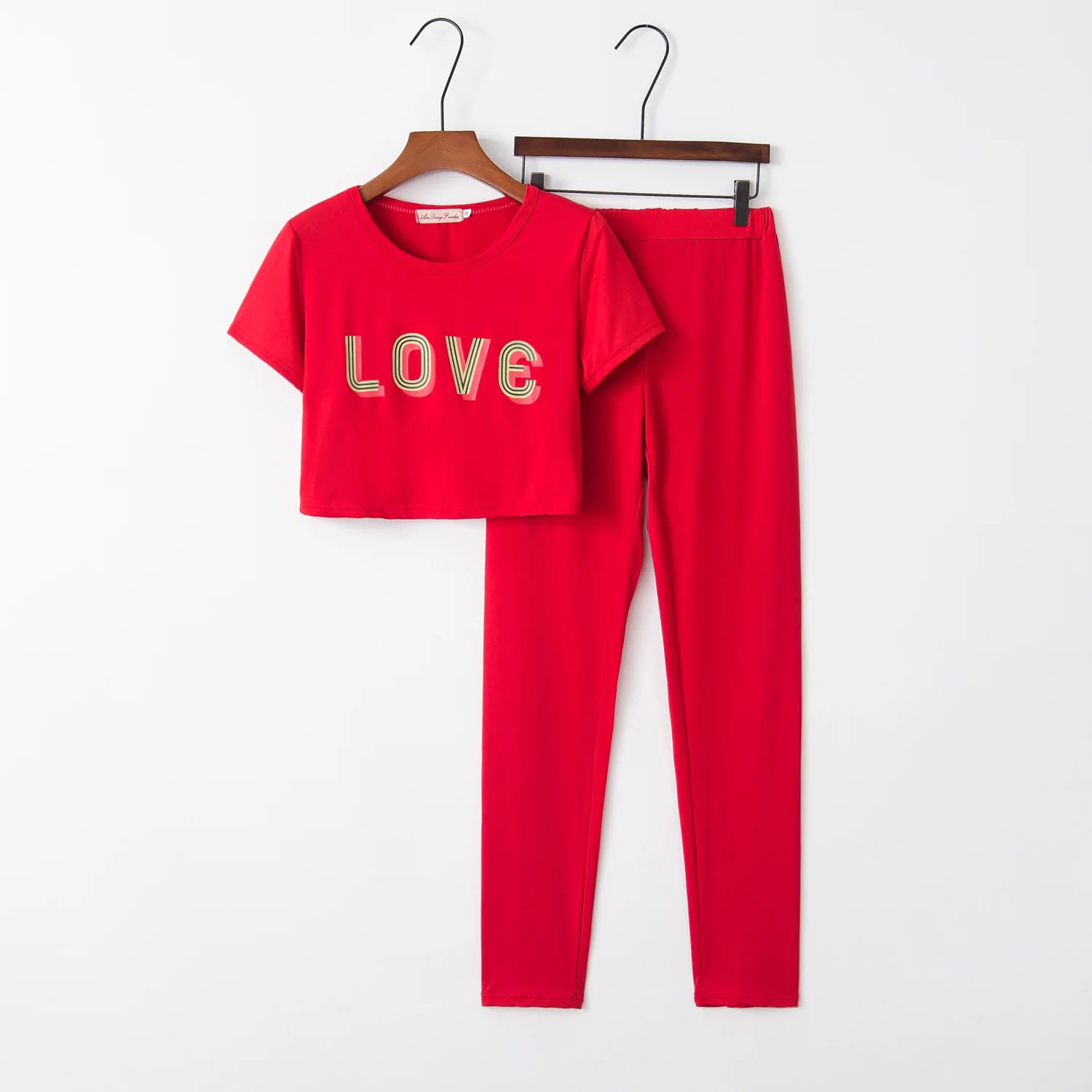 Новинка 2020 модный костюм с надписью Love nice лидер продаж женский спортивный