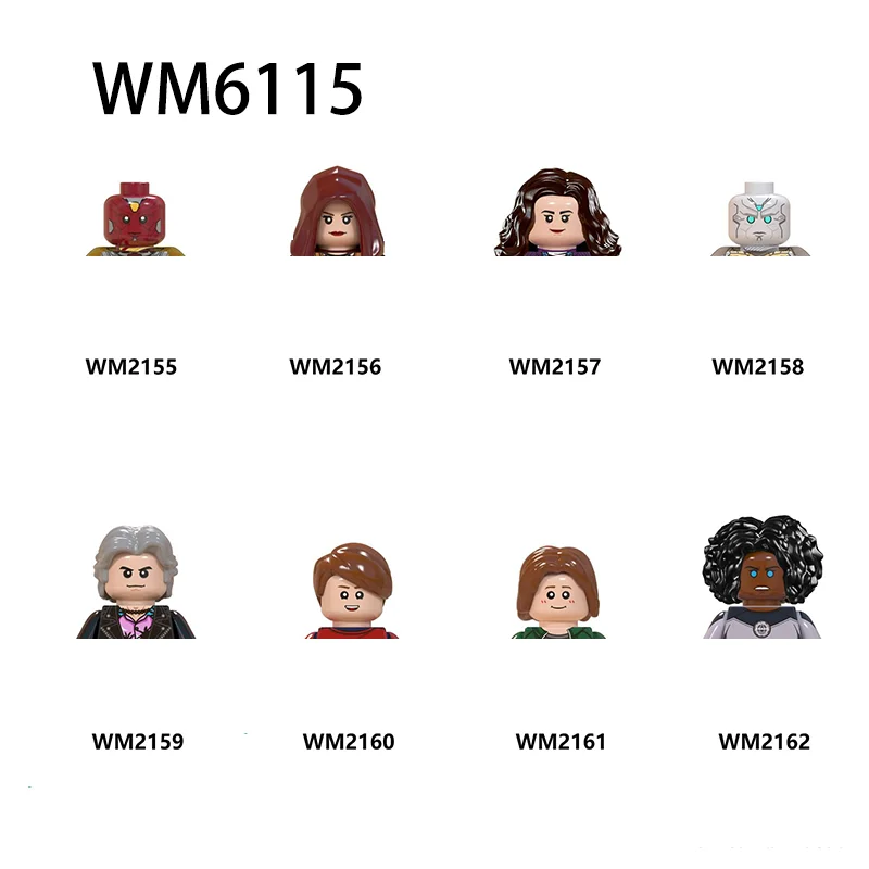 

Wm2155 film series vision Wanda Agatha Harkness White Vision Quicksilver Tommy children's gift single head building block toy