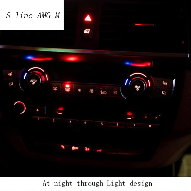 Автомобильный Стайлинг кондиционера CD панель Кнопка блестки декоративная