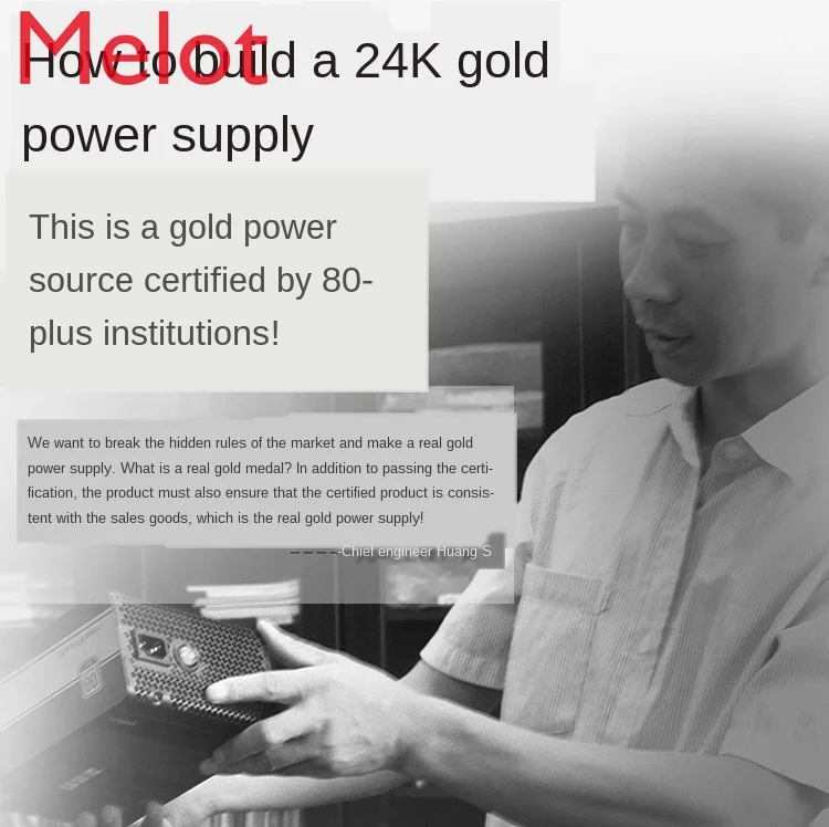 

750W Desktop Computer Power Supply Quota Full Module Game Host Source 650W Mute