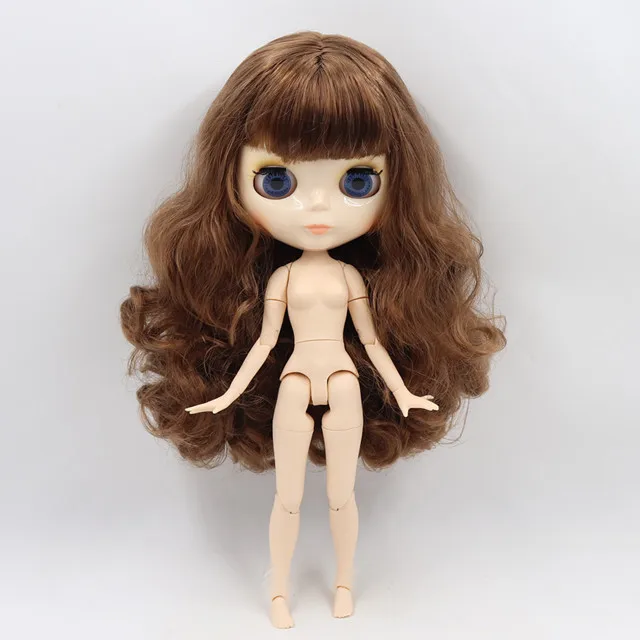 Ледяная фабрика Blyth кукла 1/6 BJD индивидуальные обнаженные тела с белой кожей, глянцевое лицо, подарок для девочки, игрушка - Цвет: BL9158 B