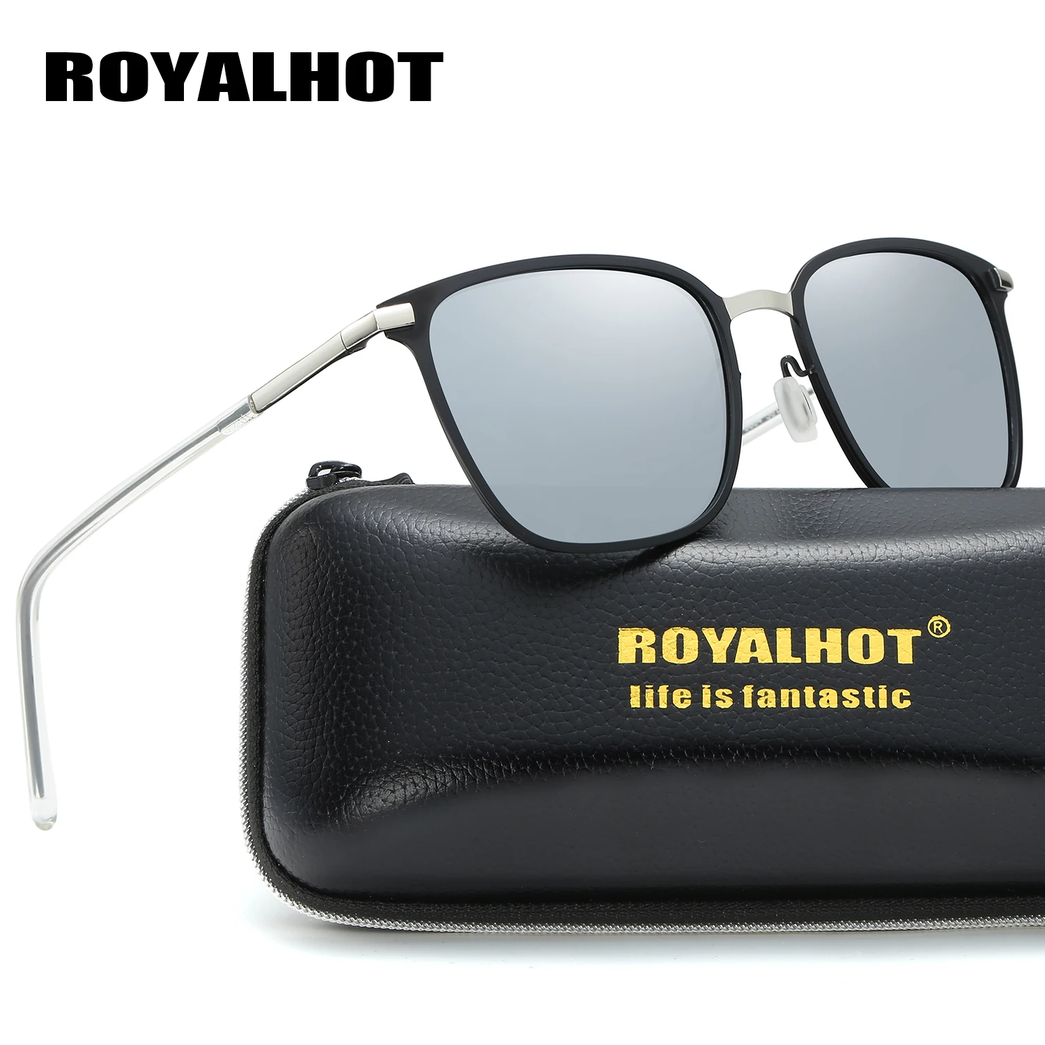 RoyalHot, мужские, женские, ретро, поляризационные, сплав, квадратная оправа, солнцезащитные очки, для вождения, солнцезащитные очки, оттенки, Oculos masculino, мужские, 900120