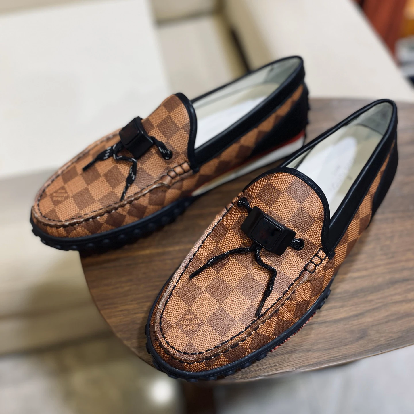 

High-end luxury quality leisure men's leather bean shoe cover driving shoes one foot comfortable versatile soft bottom trend