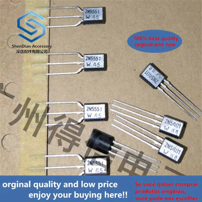 

10 пар 100% оригинальные новые 2N5551 5551 2N5401 5401 TO-92 реальные фото
