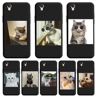 cute kitten black tpu soft shell for oppo a37 case personality tide shell for oppo a37 case cute cartoon personality silicone
