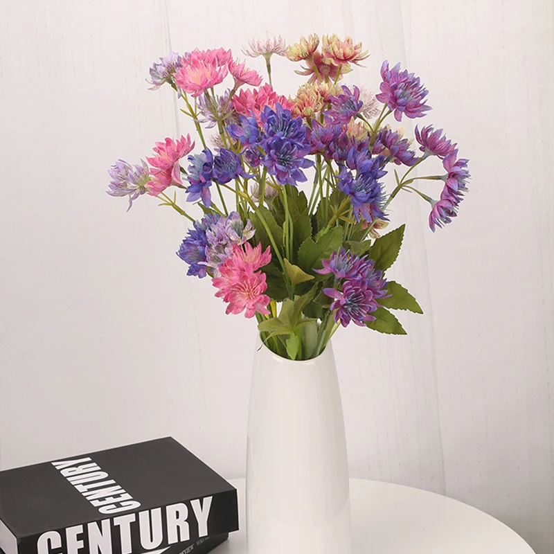 1 шт. 13 головок Орхидея искусственный Шелковый Цветок Маленькая дикая Хризантема