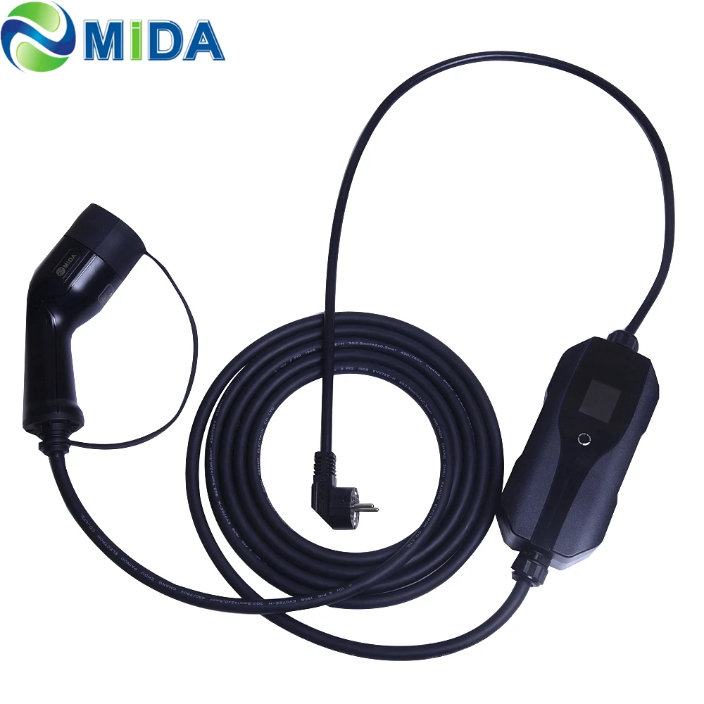 Портативное зарядное устройство для электромобилей тип 2 8A 10A 13A 16A переключаемое 3