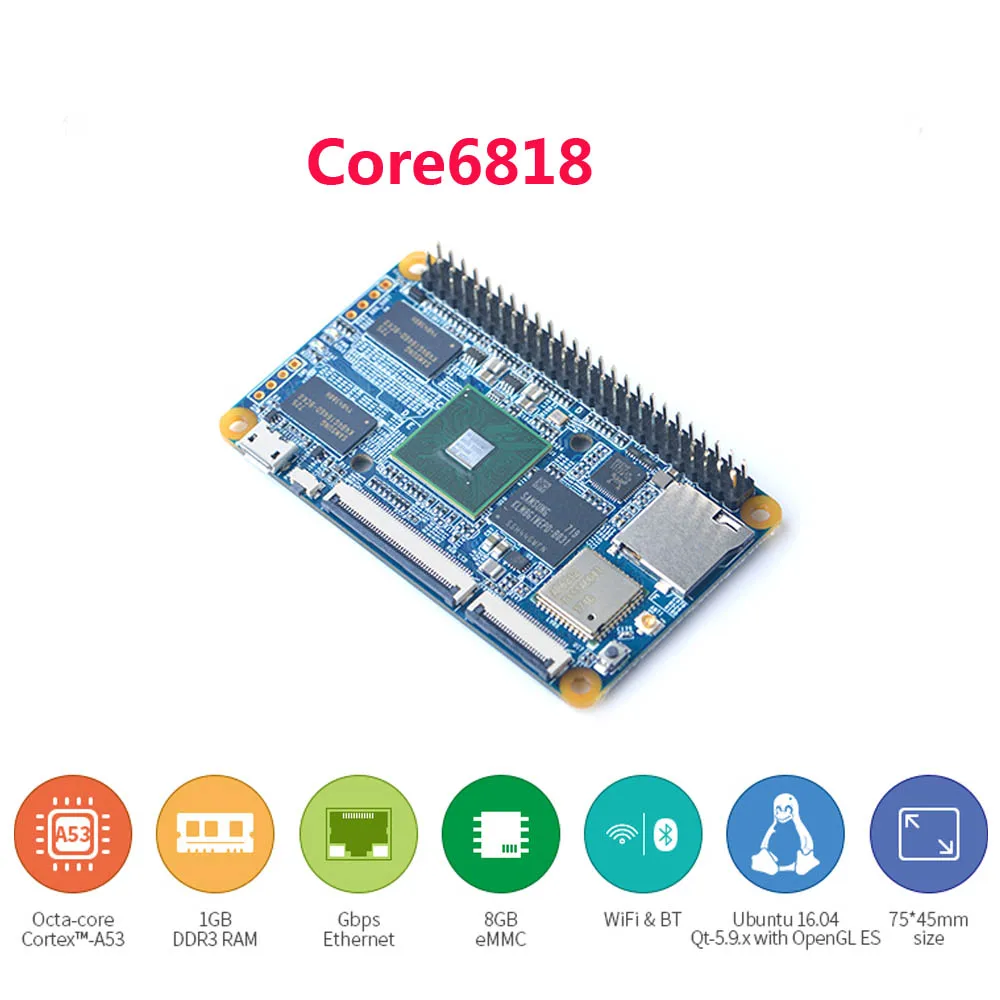 Дружественная макетная плата Core6818 6818 встроенный Wi-Fi Bluetooth порт Gigabit Ethernet Lubuntu Android