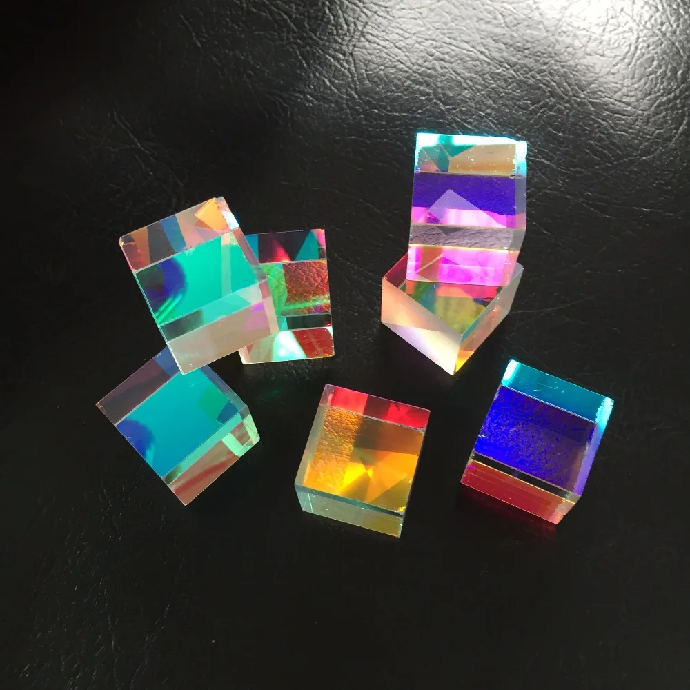 4 шт. 2.2X2.3cm DIY дефектный X кубическая Призма крест дихроическая RGB комбинированный