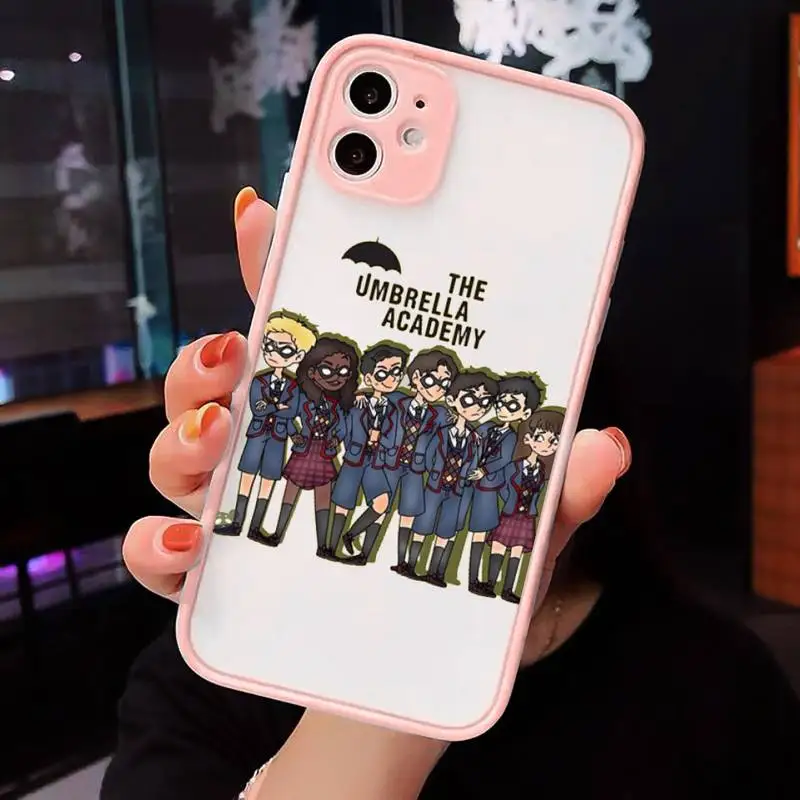 

Umbrella Academy design hello goodbye Phone Case Matte Transparent for iPhone 7 8 11 12 s mini pro X XS XR MAX Plus cover funda